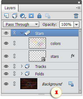 Layer groups in Photoshop